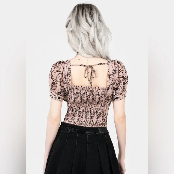 NWT Disturbia Rosethorn Crop Top US 12 / UK 16 - Picture 2 of 9